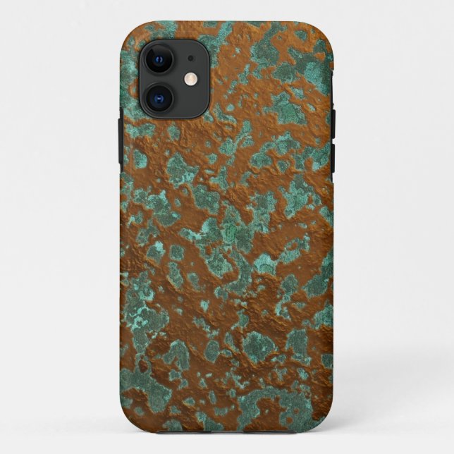 Oxidierte kupferne Endblick-Patina-Beschaffenheit Case-Mate iPhone Hülle (Rückseite)