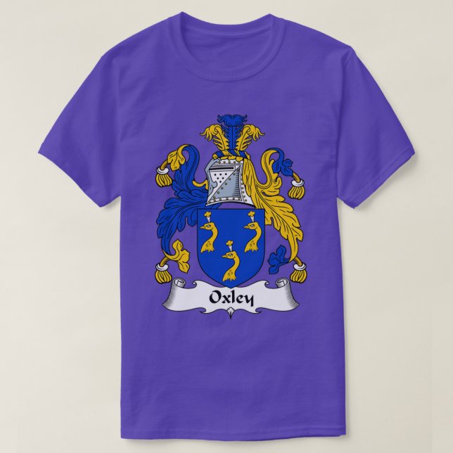 Oxley Coat of Arms Familienwappen T-Shirt (Design vorne)