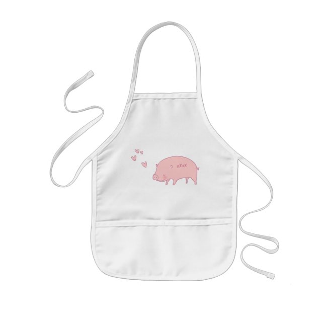 OXOX rosa Piggy Gekritzel-Kunst-Schürze Kinderschürze (Vorne)
