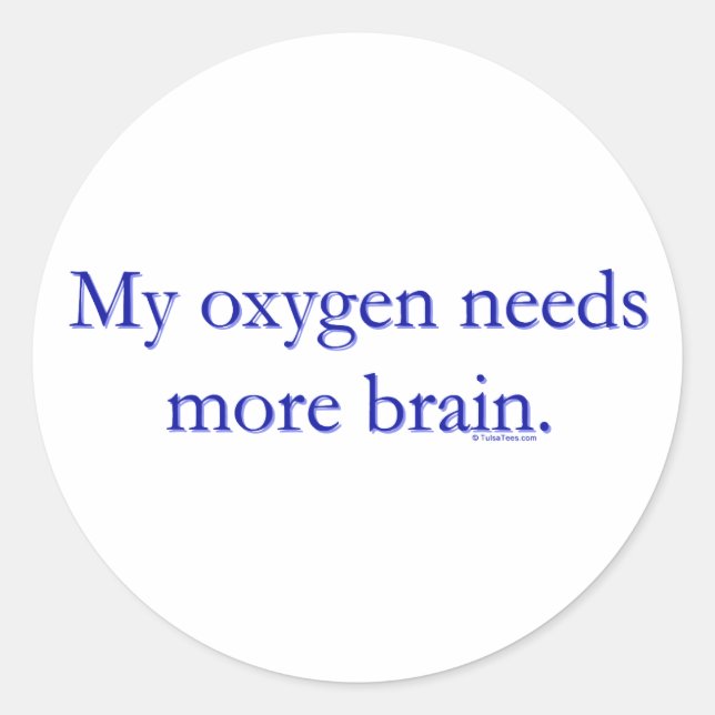 Oxy Brain Runder Aufkleber (Vorderseite)