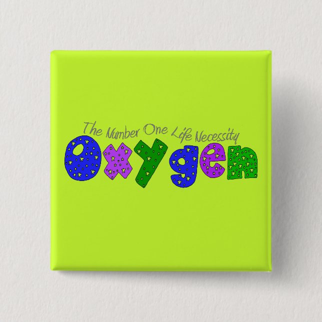 "Oxygen" Atemtherapeut T - Shirt & Geschenke Button (Vorderseite)