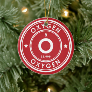 Oxygen Element Rote Keramik Ornament