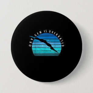 Oxygen ist übertrieben schwimmend Geschenke schwim Button