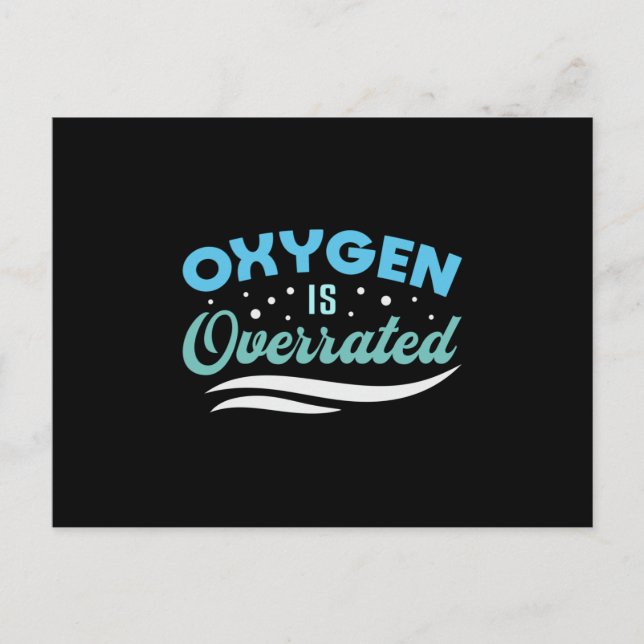 Oxygen ist übertrieben schwimmendes Schwimmerschwi Postkarte (Vorderseite)