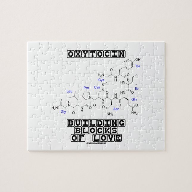 Oxytocin-Gebäude-Blöcke der Liebe (Chemie) (Horizontal)