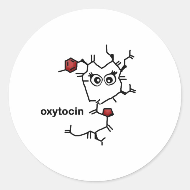 Oxytocin Runder Aufkleber (Vorderseite)