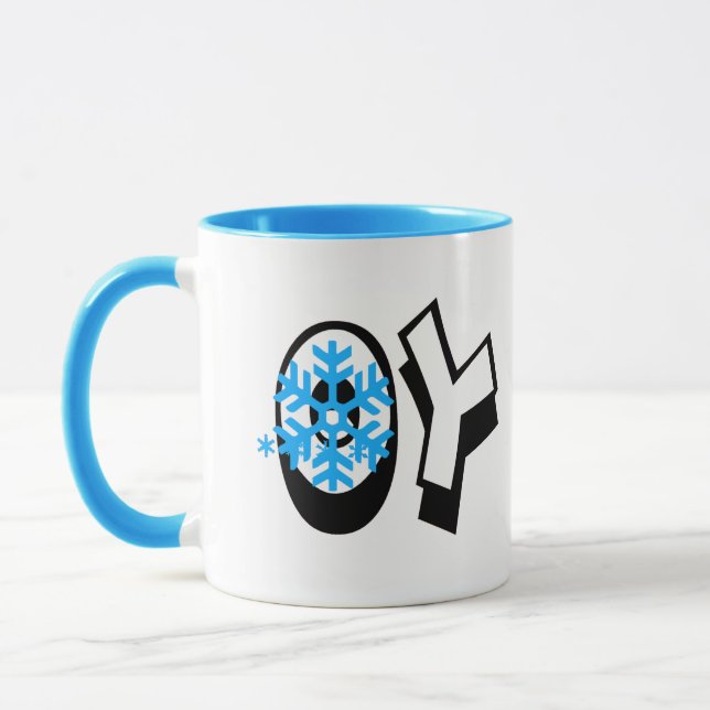 Oy Joy Snowflake Chrismukka Tasse (Links)