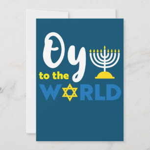 Oy To The World, Lustiges Frohes Chanukka Einladung
