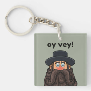 OY VEY! Lustiger RABBI Personalisiert Schlüsselanhänger