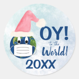 OY zur Welt! Sonnige Pandemie 2020 Urlaub Runder Aufkleber