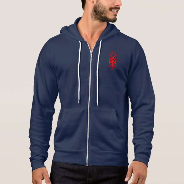 Oye of Odin Viking Bindrune Full-Zip Sweat - shirt (Devant)