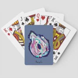 Oyster Art Personalisiert Playing Cards - blau Spielkarten