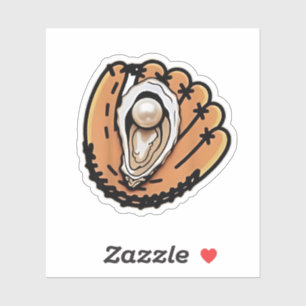 Oyster Baseball Seafood Baseball Sport Lover Aufkleber