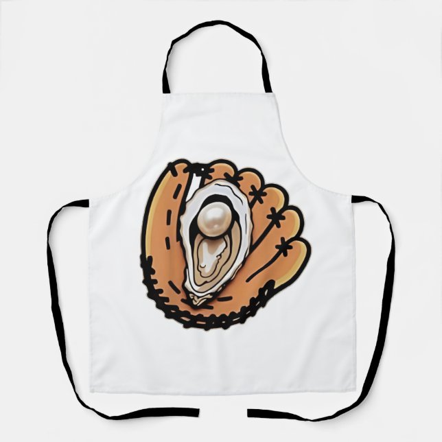 Oyster Baseball Seafood Baseball Sport Lover Schürze (Vorderseite)