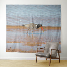 Oyster Catcher Rare Bird Foto Tapestory Wandteppich