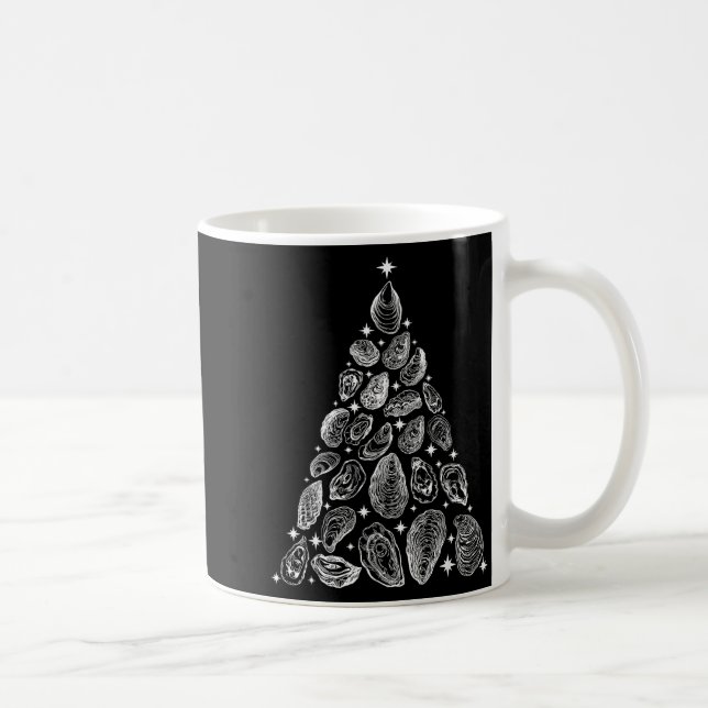Oyster Christmas Tree Seafood Shellfish Holiday Be Kaffeetasse (Rechts)