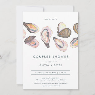 Oyster Couples douche Invitation Plage Turquoise