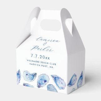Oyster Muschel Blau und Weiß Hochzeit Geschenkschachtel