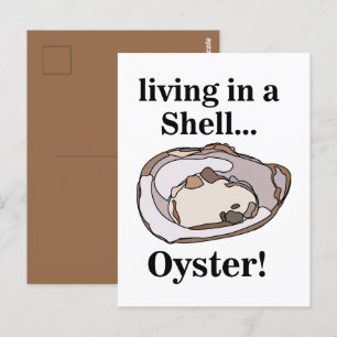 Oyster Muschel Funny Postkarte