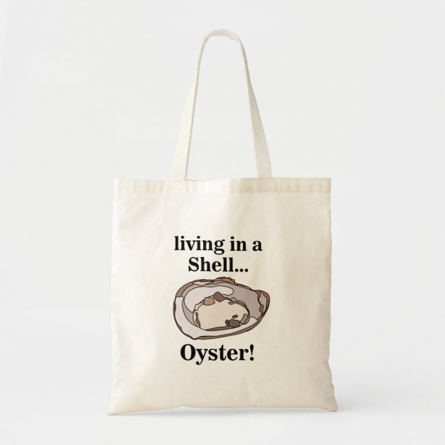 Oyster Muschel Funny Tragetasche (Vorne)