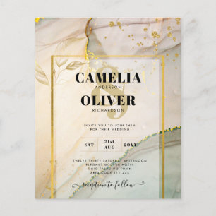 Oyster Pearl Gold WEDING Alkoholtink Abstrakt Flyer