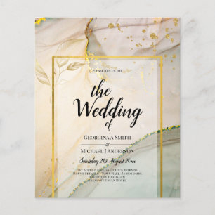 Oyster Pearl Gold WEDING Alkoholtink Abstrakt Flyer