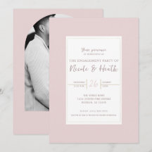 Oyster Pink & Gold Moderne Minimale Verlobung