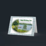 Oyster Pond Scene Son Birthday Card Karte<br><div class="desc">Als Kind verbrachte ich viele Sommertage damit,  durch die Gewässer des Oyster Pond zu treiben.  Es gab immer eine Vielzahl von Dingen zu sehen (Schildkröten,  gemalte Schildkröten,  Fische,  Vögel,  Wasserkäfer,  etc.),  und es war ein friedlicher Zeitvertreib.</div>