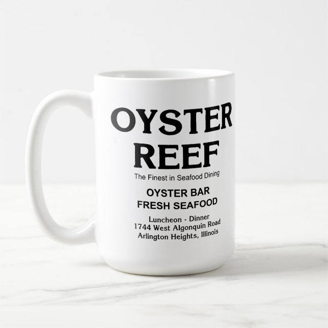 Oyster Reef, Meeresfrüchte essen, Arlington Height Kaffeetasse (Links)