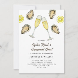 Oyster Roast Champagne Engagement  Einladung