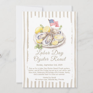 Oyster Roast Einladung Patriotische Küste am Arbei