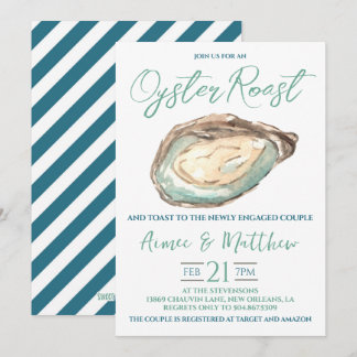 Oyster Roast Verlobung Einladung