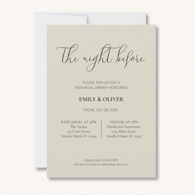 Oyster Shells Invitation de la répétition Mariage (Créateur téléchargé)