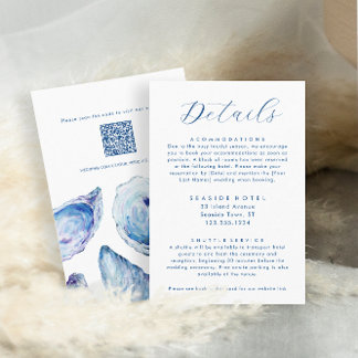 Oyster Wedding Details Hotel Info QR-Code Begleitkarte
