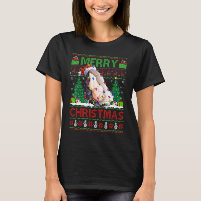 Oyster   Xmas Tree Ugly Santa Oyster Christmas T-Shirt (Vorderseite)