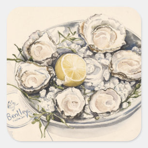 Oysterplatine 2012 quadratischer aufkleber