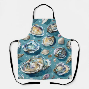 Oysters Clams Seashells Pattern Schürze