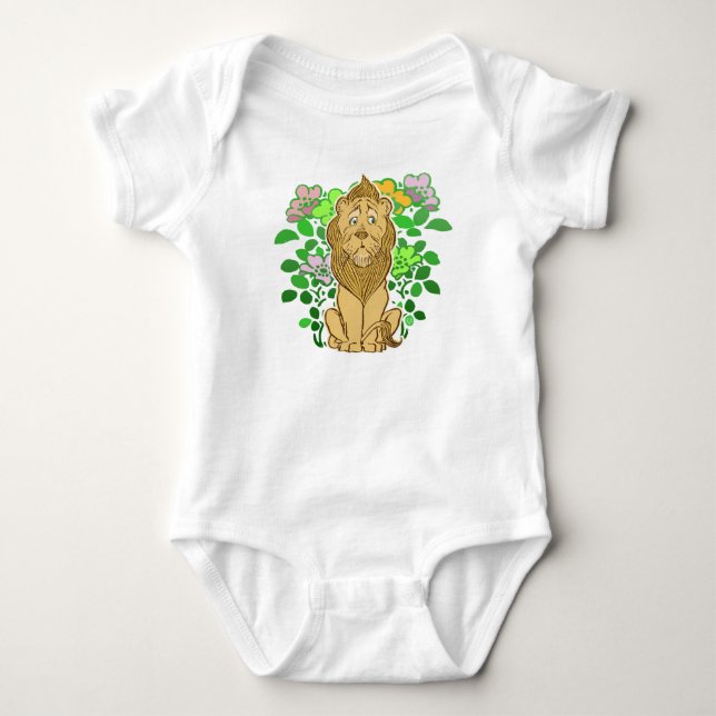 Oz - feige Lion T-Shirt Baby Strampler (Vorderseite)