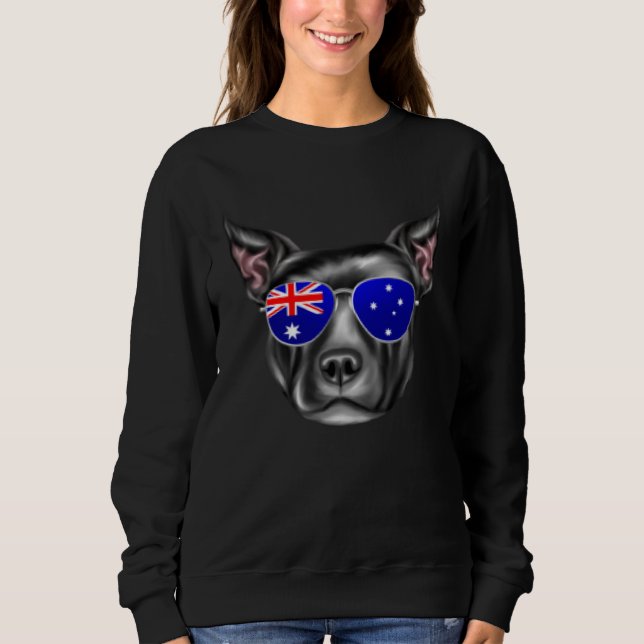 OZ Flag Staffordshire Bull Terrier Dog Australia P Sweatshirt (Vorderseite)