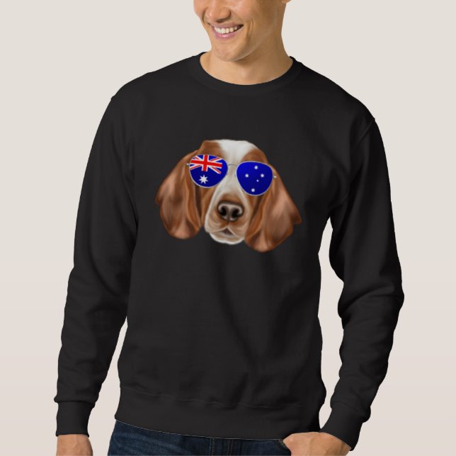 OZ Flag Welsh Springer Spaniel Dog Australia Pocke Sweatshirt (Vorderseite)