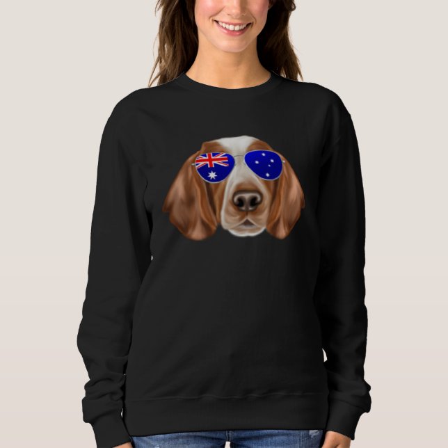 OZ Flag Welsh Springer Spaniel Dog Australia Pocke Sweatshirt (Vorderseite)