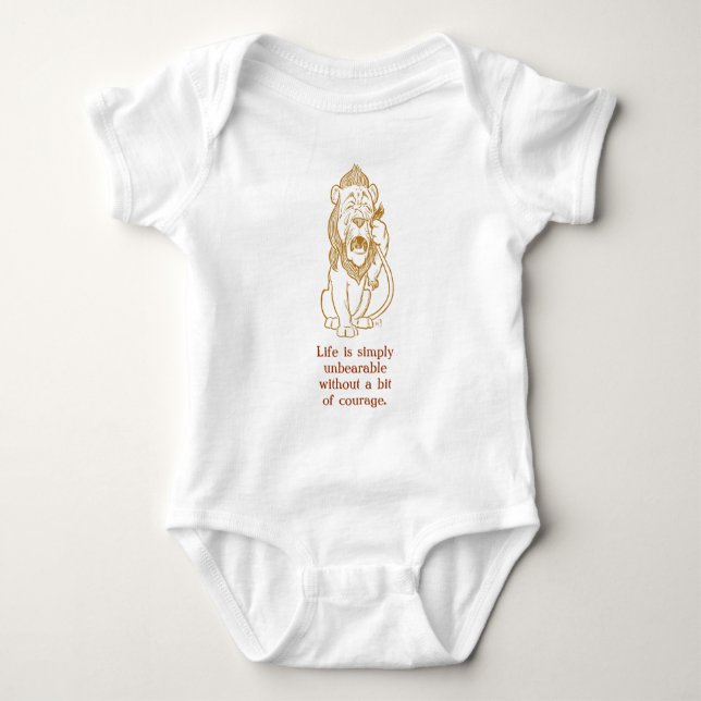 Oz - Teary Mit Augen Cofeis Lion T-Shirt Baby Strampler (Vorderseite)