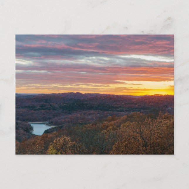 Ozark Berge Herbst Sonnenuntergang Postkarte (Vorderseite)