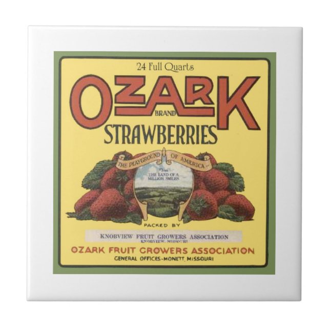 Ozark-Erdbeeren Fliese (Vorderseite)