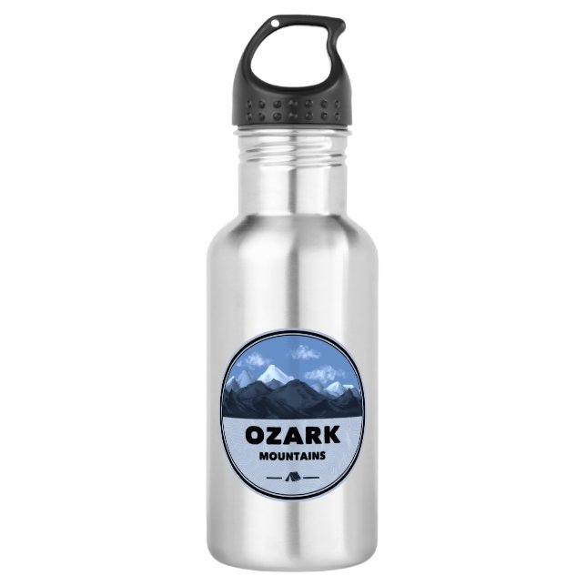Ozark Mountains Camping Edelstahlflasche (Vorderseite)