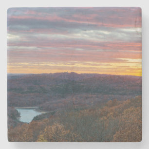 Ozark Mountains Herbst Sonnenuntergang Steinuntersetzer