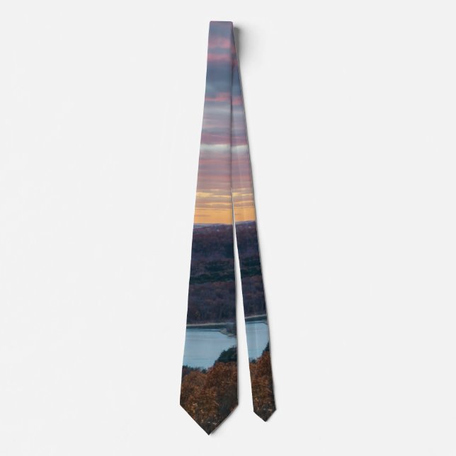 Ozark Mountains Herbst Sunset Neck Tie Krawatte (Vorderseite)