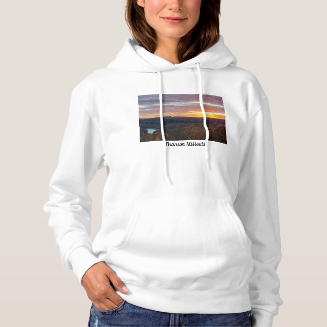 Ozark Mountains Herbst Sunset Sweatshirt Hoodie (Vorderseite)