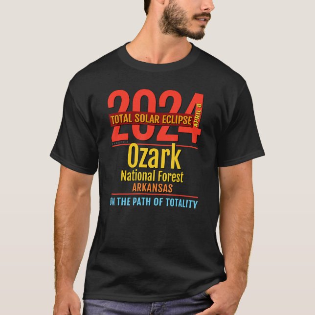 Ozark National Forest Arkansas Total Solar Eclipse T-Shirt (Vorderseite)