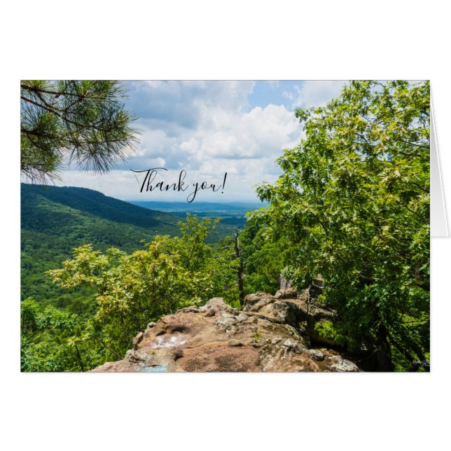 Ozark National Forest Cliff View Danke Karte (Vorderseite (Horizontal))